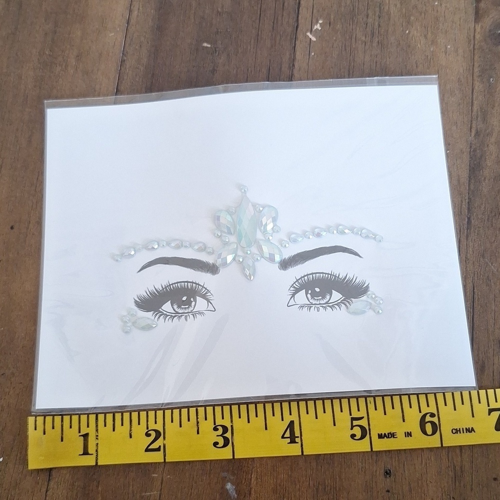 Rhinestone Face Gems Jewels Face Crystal Stickers - Picture 3 of 3